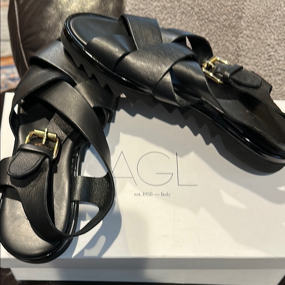 AGL Black Sandals